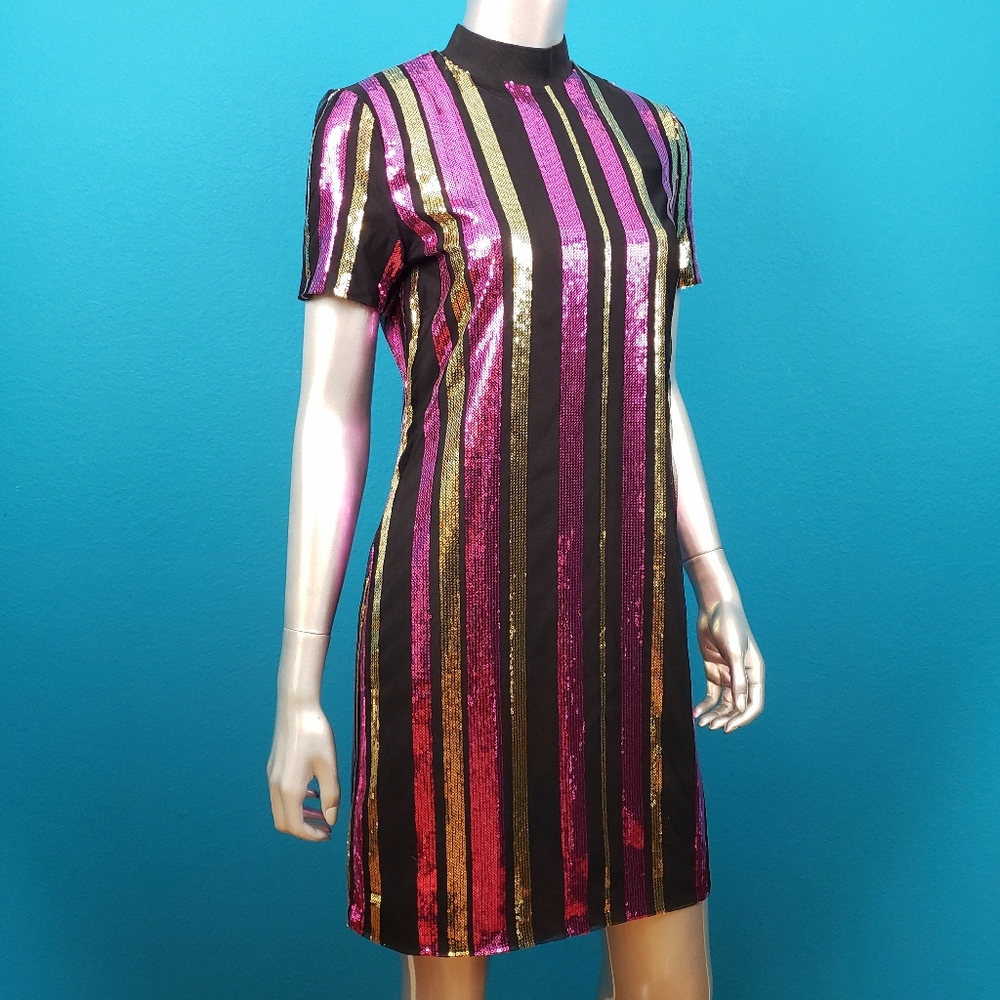🆕️🎵 NOISY MAY Mod Go-Go Sequin Mini Dress // (NWT)